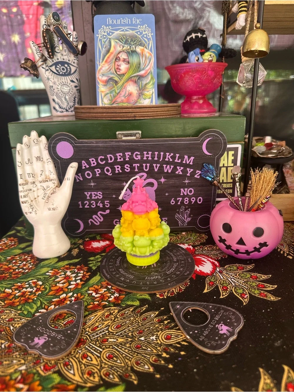 Kawaii Rainbow Critter Tree Candle